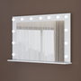 Hanah Home EF110 - 5167 Mesa de maquillaje blanca con 13 focos